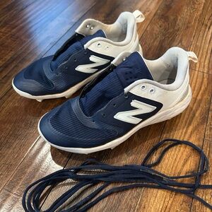 New Balance Dark Blue and White Cleats